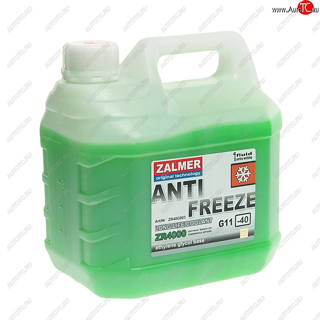 729 р. Антифриз зеленый -40C ZR4000 LLC G11 3кг ZALMER ZALMER zr40g003  с доставкой в г. Вологда