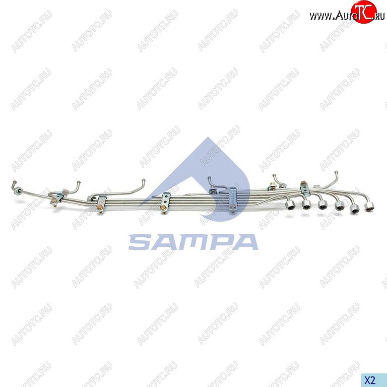 8 949 р. Трубка топливная MAN дв.D2866,D2876 ТНВД комплект (6шт.) SAMPA SAMPA 020.717  с доставкой в г. Вологда