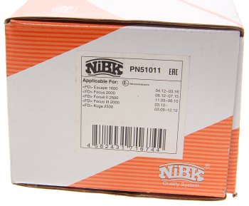4 899 р. Колодки тормозные передние (4шт.) NIBK Ford Kuga 2 рестайлинг (2016-2019)  с доставкой в г. Вологда. Увеличить фотографию 4