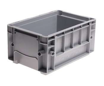 299 р. Ящик полимерный многооборотный 297х198х147.5мм серый IPLAST IPLAST ip-378861  с доставкой в г. Вологда. Увеличить фотографию 2