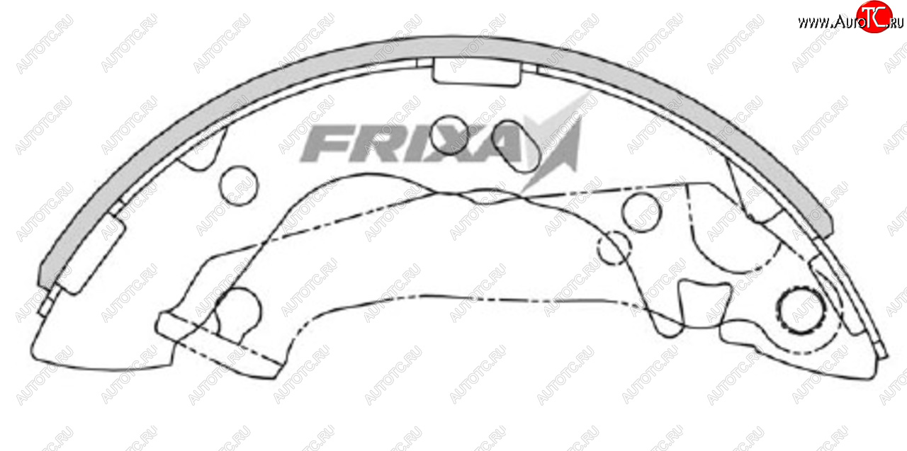 1 099 р. Колодки тормозные задние барабанные (4шт.) HANKOOK FRIXA Hyundai Accent 2 LC седан дорестайлинг (ТагАЗ) (1999-2012)  с доставкой в г. Вологда