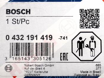 13 999 р. Форсунка MAN TGA дв.D2866 топливная BOSCH BOSCH 0432191419  с доставкой в г. Вологда. Увеличить фотографию 5