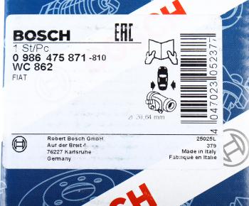 1 599 р. Цилиндр тормозной задний FIAT Marea (96-) левыйправый BOSCH BOSCH 0986475871  с доставкой в г. Вологда. Увеличить фотографию 4