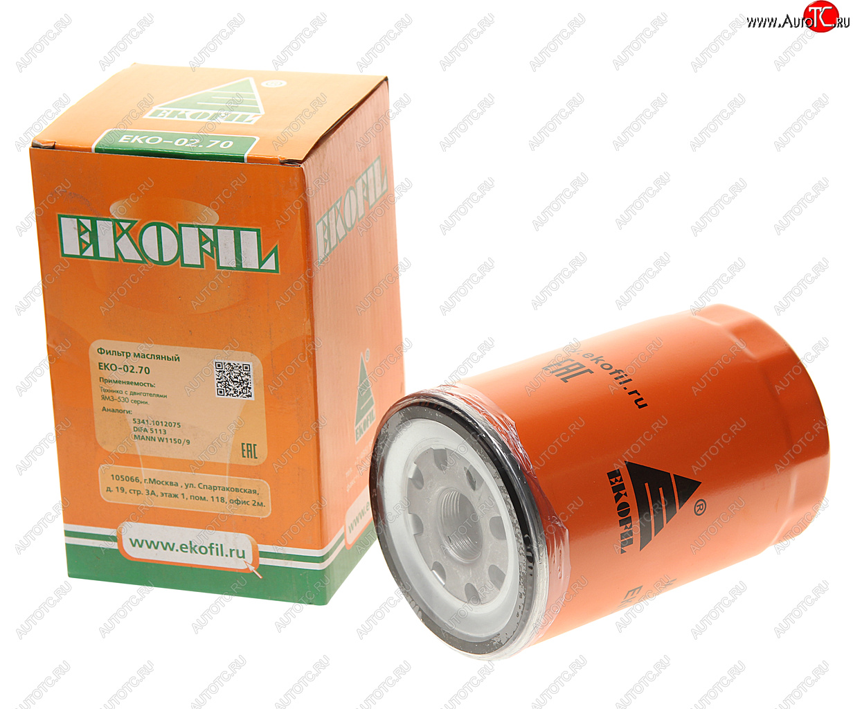1 159 р. Фильтр масляный ЯМЗ-53443.30 EKOFIL EKOFIL eko-02.70  с доставкой в г. Вологда
