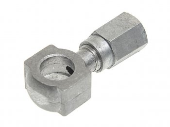 Угольник ЗИЛ-5301,МТЗ,ЮМЗ,ДТ,ВТЗ,ЛТЗ с гайкой (А) NO NAME 240-1104115