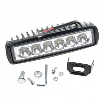 699 р. Фары дополнительные MIS-18 White SPOT диодная, дальний 160х45мм (JR-YZ) 12V MISTAR MISTAR mis-18w-spot  с доставкой в г. Вологда. Увеличить фотографию 2