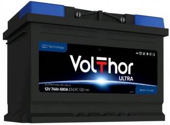 Аккумулятор VOLTHOR Ultra 74Ач обратная полярность VOLTHOR 6ст74(0) 57412