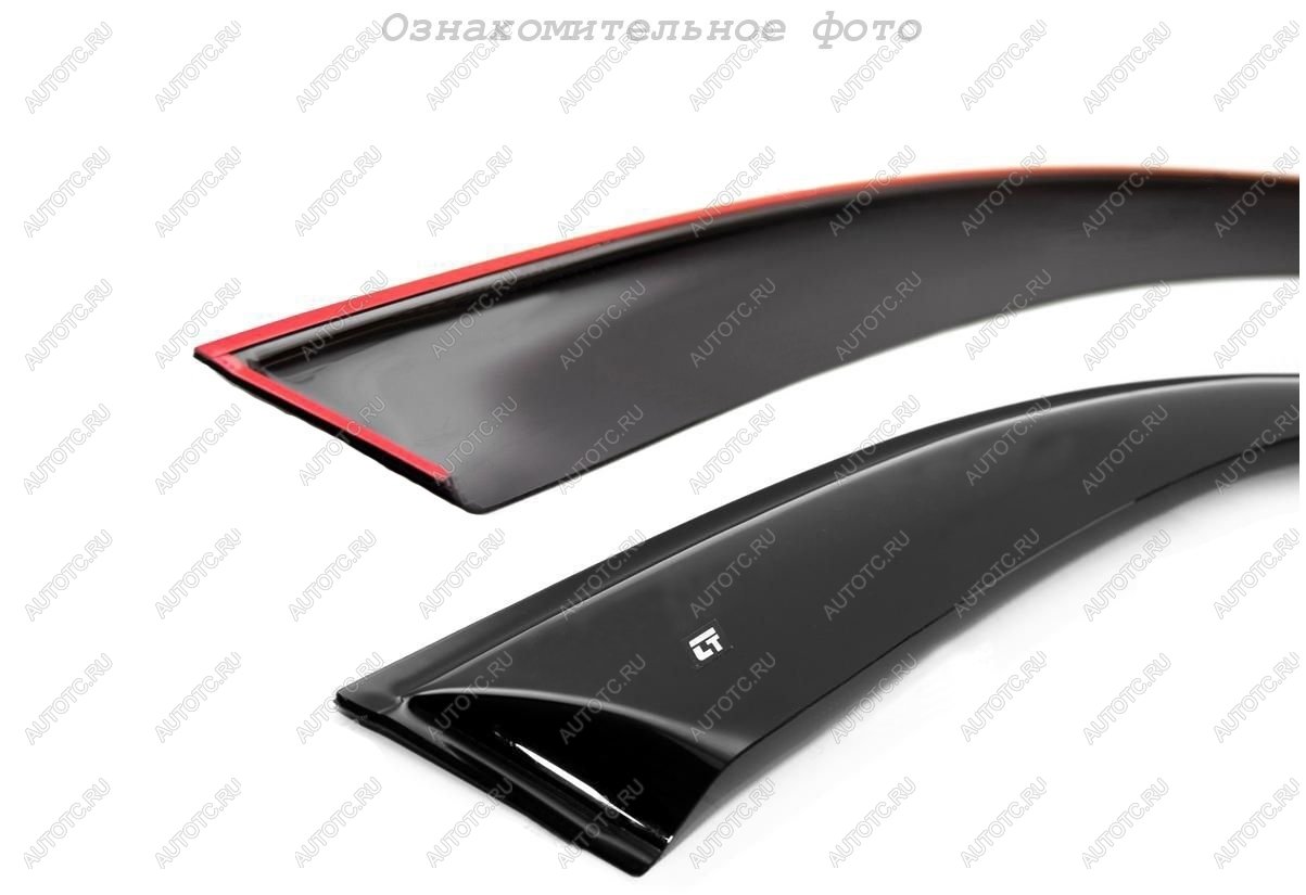 3 789 р. Комплект дефлекторов окон (широкий) COBRA TUNING Haval H9 дорестайлинг (2015-2017) (черный глянец)  с доставкой в г. Вологда