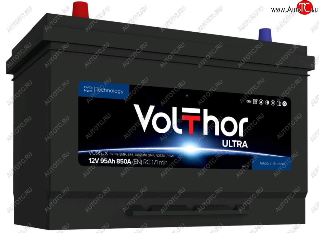 14 499 р. Аккумулятор VOLTHOR Ultra 95Ач VOLTHOR 6ст95(1) 59519 d31  с доставкой в г. Вологда