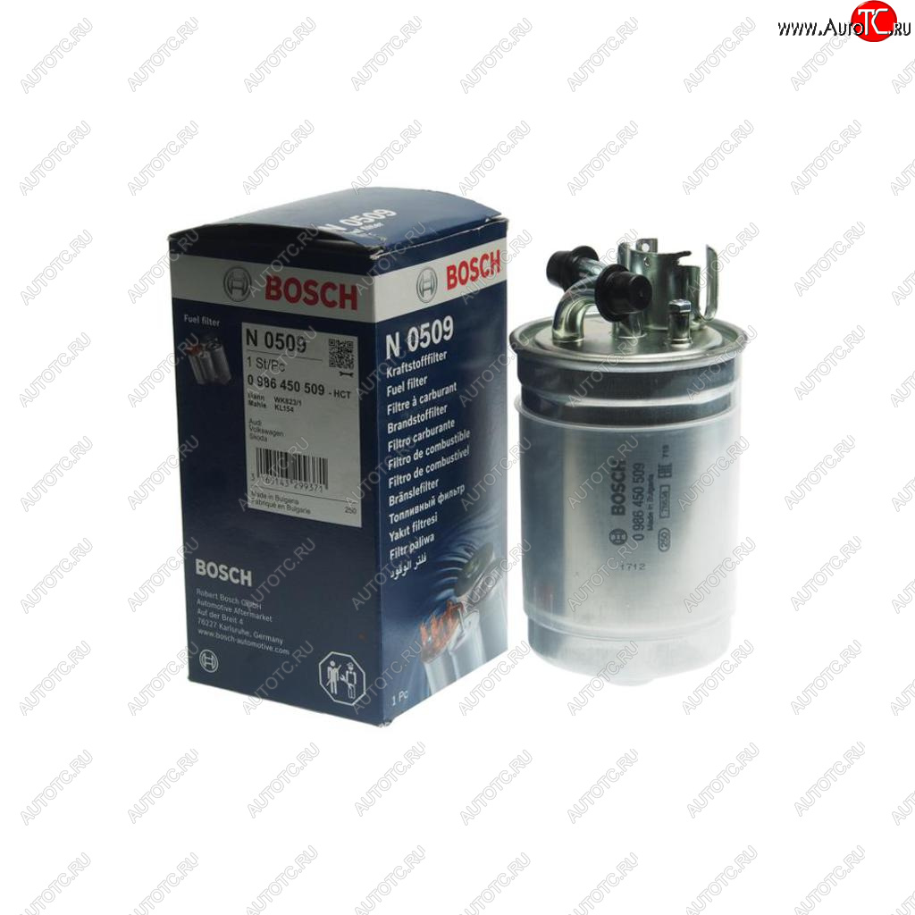 2 599 р. Фильтр топливный VW Passat (98-05) AUDI A6 (97-05),A2 (00-05) (2.5 TDI) BOSCH BOSCH 0986450509  с доставкой в г. Вологда
