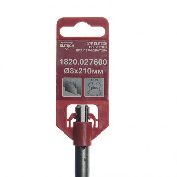 97 р. Бур SDS+ 8х210мм ELITECH ELITECH 1820.027600  с доставкой в г. Вологда. Увеличить фотографию 3