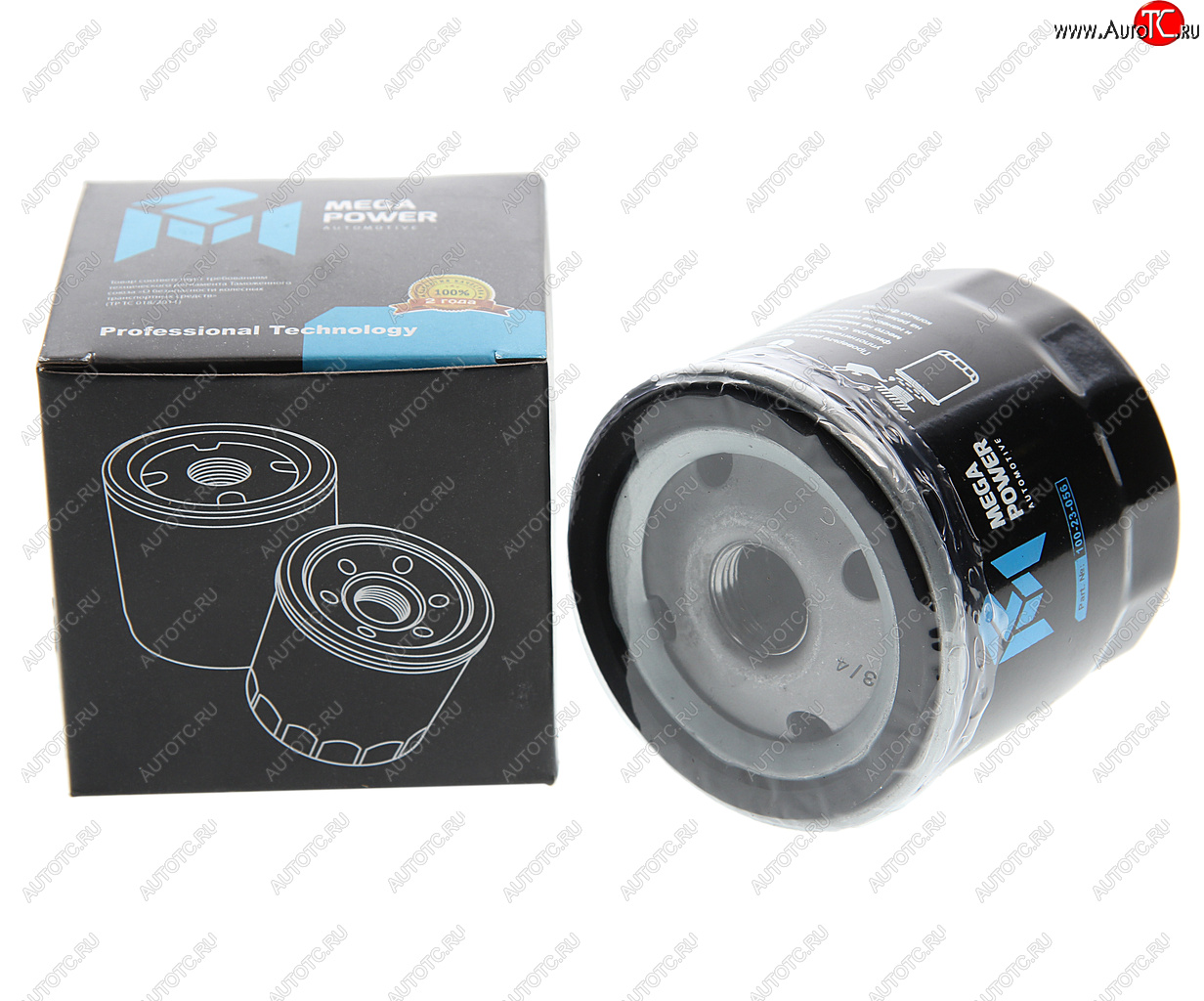 270 р. Фильтр масляный VW Golf (12-),Polo (12-) AUDI A3 (12-) SEAT Leon SKODA Octavia MEGAPOWER MEGAPOWER 100-23-056  с доставкой в г. Вологда