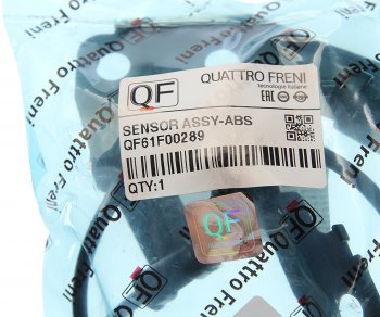 989 р. Датчик АБС HYUNDAI Santa Fe (12-) колеса заднего левого QUATTRO FRENI QUATTRO FRENI qf61f00289  с доставкой в г. Вологда. Увеличить фотографию 2