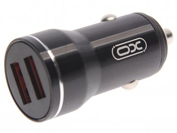 Устройство зарядное в прикуриватель 2USB 12V черное XO XO cc48 black