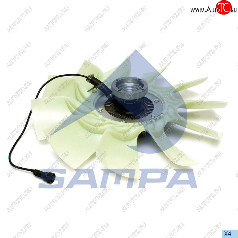 41 999 р. Вентилятор VOLVO FM9,12,13 охлаждения радиатора с муфтой SAMPA SAMPA 033.228-01  с доставкой в г. Вологда