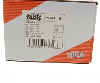 2 489 р. Колодки тормозные задние (4шт.) NIBK Nissan Primera 3 универсал P12 (2002-2008)  с доставкой в г. Вологда. Увеличить фотографию 4
