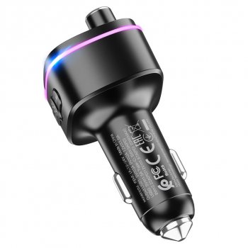 1 299 р. Устройство зарядное в прикуриватель с трансмиттером (bluetooth,hands free) HOCO HOCO e62 black  с доставкой в г. Вологда. Увеличить фотографию 5