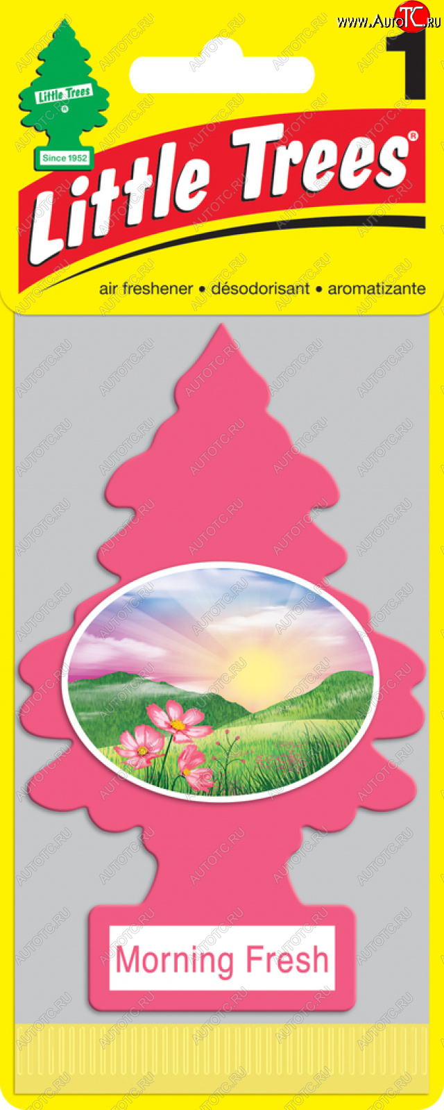 141 р. Ароматизатор подвесной пластина (свежесть утренняя) Елочка CAR FRESHNER CAR FRESHNER u1p-10228-russ  с доставкой в г. Вологда