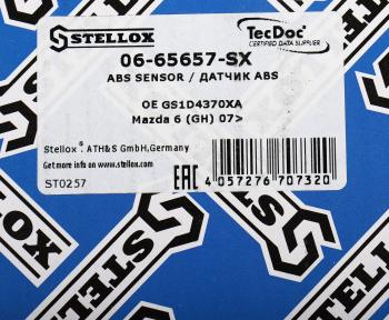 2 769 р. Датчик АБС MAZDA 6 (GH) колеса переднего правого STELLOX STELLOX 06-65657-sx  с доставкой в г. Вологда. Увеличить фотографию 7