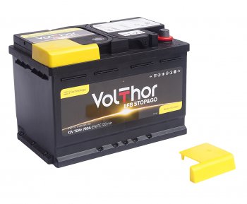 14 349 р. Аккумулятор VOLTHOR EFB 70Ач обратная полярность VOLTHOR 6ст70(0) 57088  с доставкой в г. Вологда. Увеличить фотографию 2