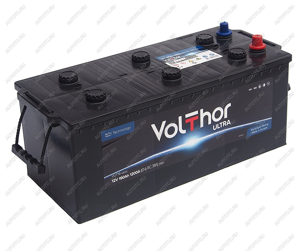 26 999 р. Аккумулятор VOLTHOR Ultra Truck 190Ач обратная полярность VOLTHOR 6ст190(3) 69032  с доставкой в г. Вологда