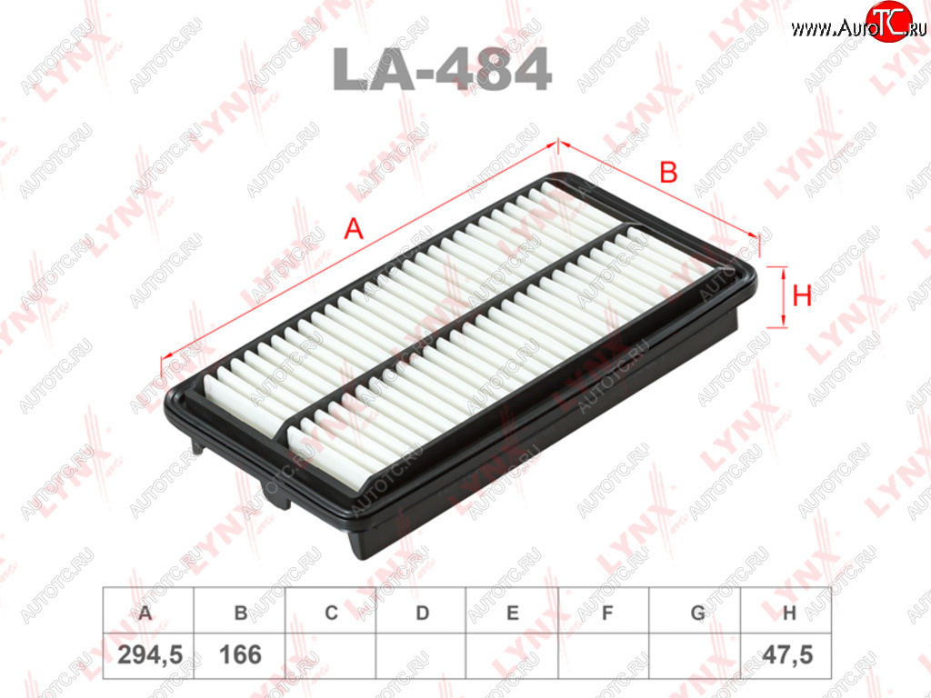 2 999 р. Фильтр воздушный ACURA MDX LYNX LYNX la484  с доставкой в г. Вологда