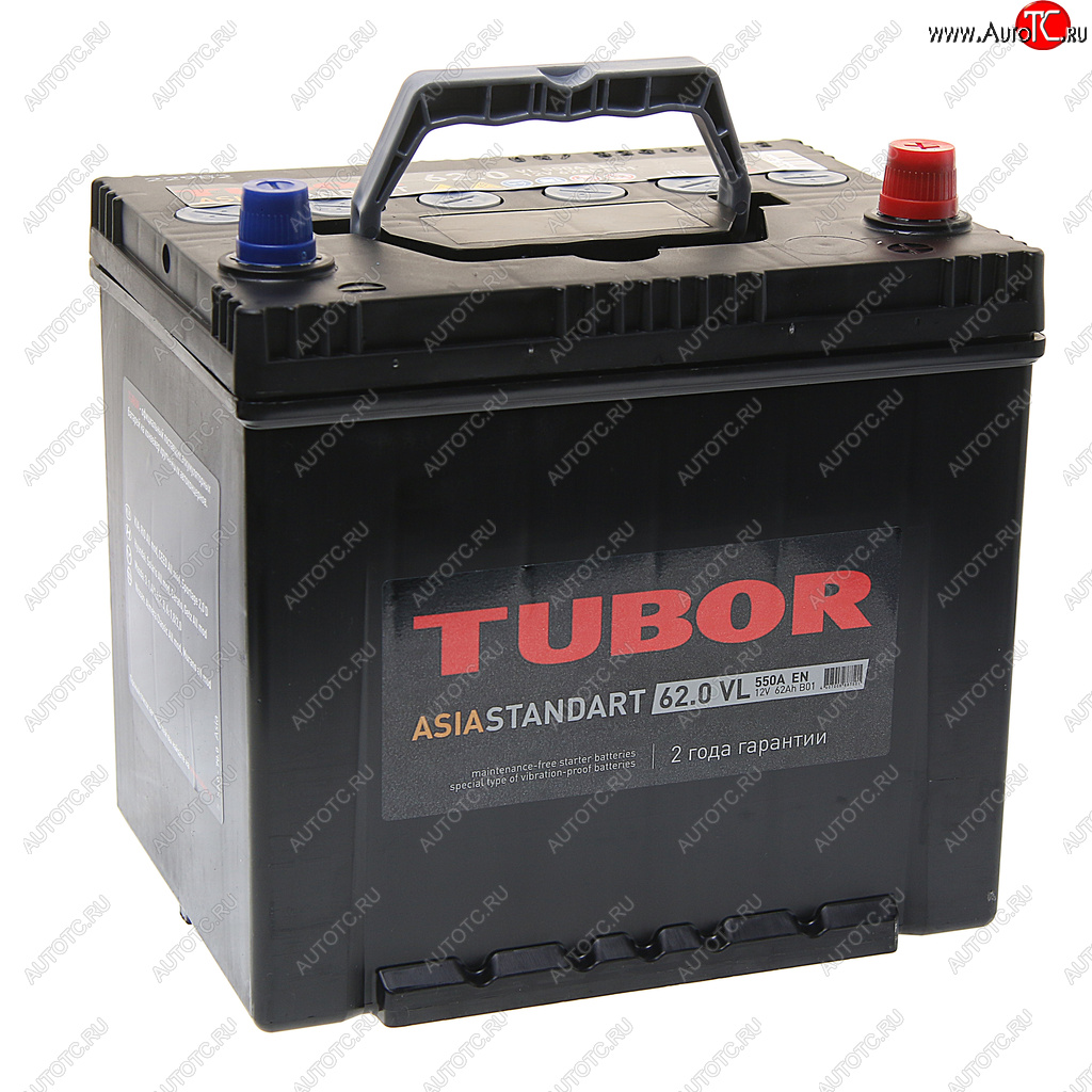 9 599 р. Аккумулятор TUBOR Asia Standart 62Ач обратная полярность TUBOR 6ст62(0) d23l  с доставкой в г. Вологда
