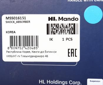 4 299 р. Амортизатор BMW 3 (E90-E93,E90N-E93N) передний правый газовый MANDO MANDO mss016151  с доставкой в г. Вологда. Увеличить фотографию 4