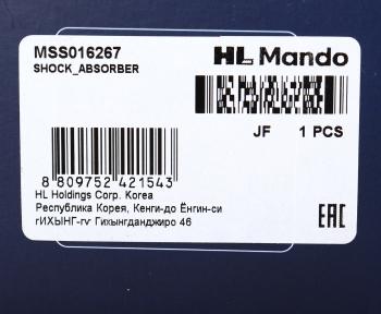 4 299 р. Амортизатор JEEP Grand Cherokee (05-07) передний левый/правый газовый MANDO MANDO mss016267 MANDO mss016267  с доставкой в г. Вологда. Увеличить фотографию 3