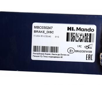 5 649 р. Диск тормозной HYUNDAI Elantra (10-) KIA Ceed (12-) передний (1шт.) MANDO MANDO mbc030247 MANDO mbc030247  с доставкой в г. Вологда. Увеличить фотографию 6