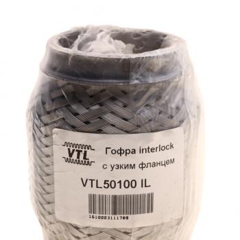 479 р. Гофра глушителя 50x100 трехслойная interlock нержавеющая сталь МЗГС МЗГС vtl50100 il  с доставкой в г. Вологда. Увеличить фотографию 3