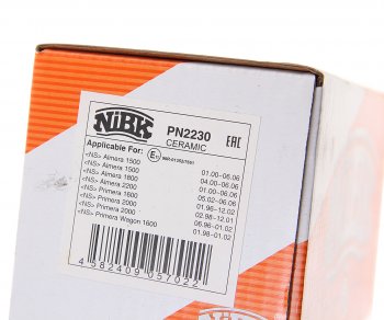2 699 р. Колодки тормозные передние (4шт.) NIBK Nissan Almera Classic седан B10 (2006-2013)  с доставкой в г. Вологда. Увеличить фотографию 3