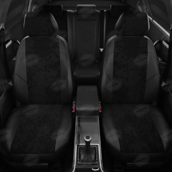 7 599 р. Авточехлы ЛАДА Largus (21-) экокожа-алькантара 5 мест задняя спинка 40х60 черные комплект AVTOLIDER AVTOLIDER vz29-2186-ec14  с доставкой в г. Вологда. Увеличить фотографию 3