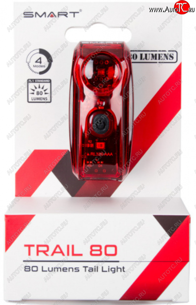 1 149 р. Фонарь велосипедный задний 4 функции NO NAME smart trail 80  с доставкой в г. Вологда