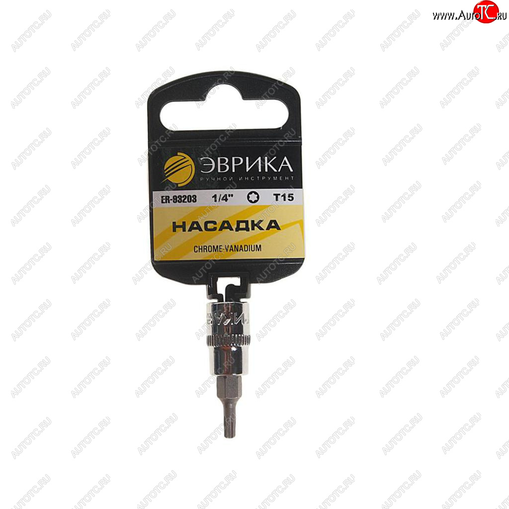30 р. Бита-головка 14 TORX T15х37мм с держателем ЭВРИКА ЭВРИКА er-93203h  с доставкой в г. Вологда