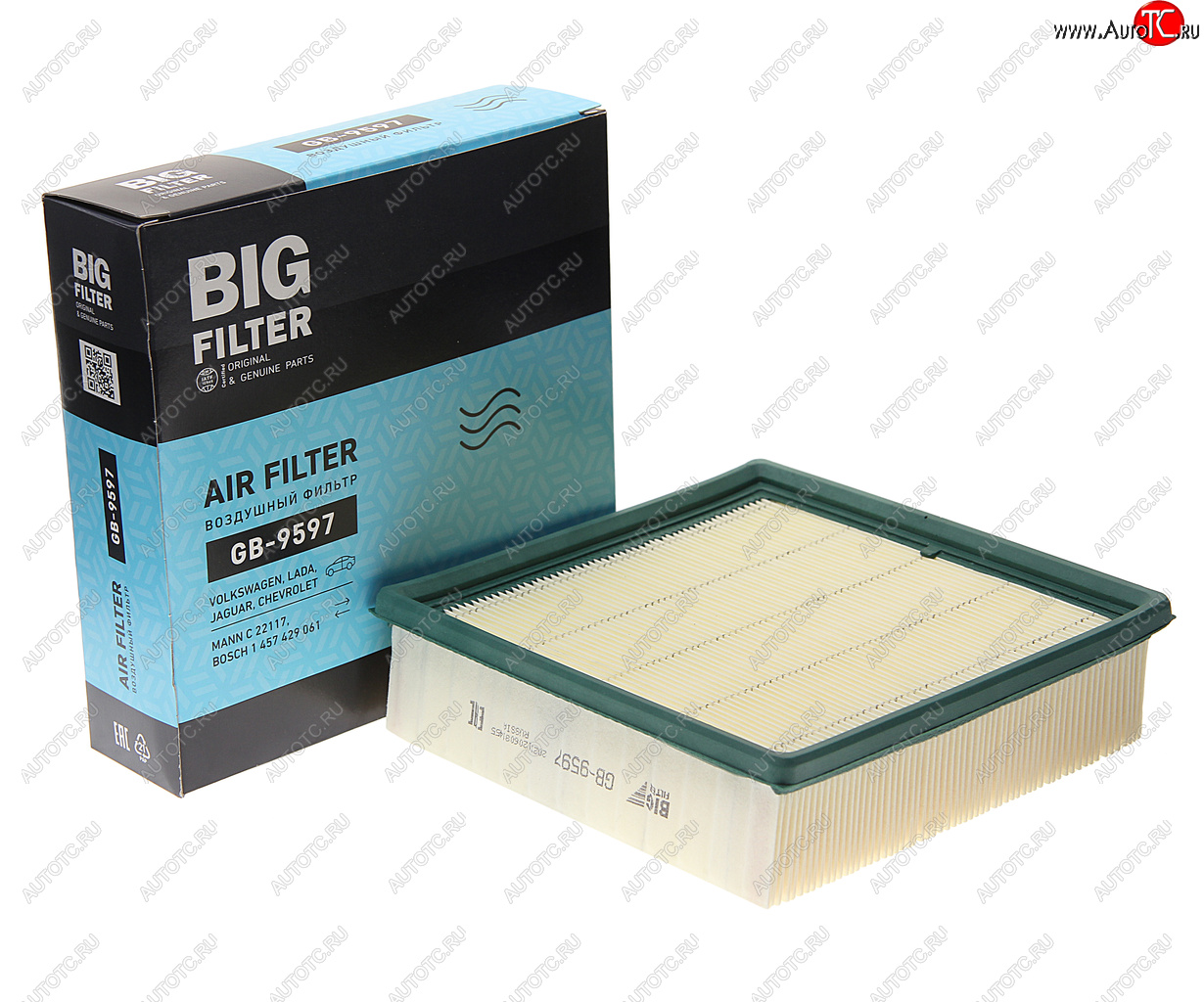 499 р. Элемент фильтрующий ВАЗ-2108-2115,2123i воздушный BIG FILTER BIG FILTER gb-9597  с доставкой в г. Вологда