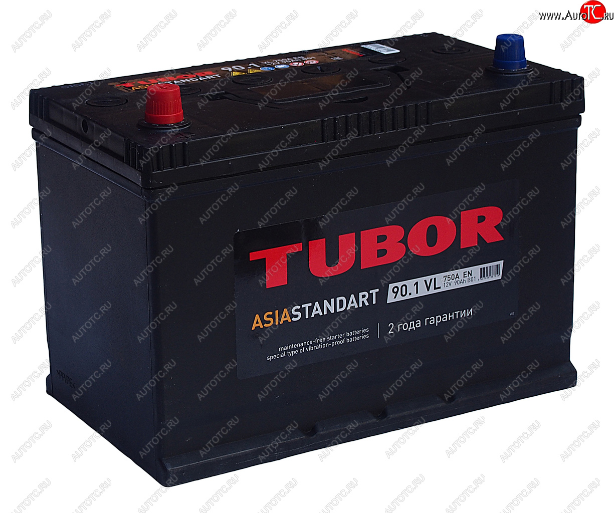 13 199 р. Аккумулятор TUBOR Asia Standart 90Ач TUBOR 6ст90(1) d31r  с доставкой в г. Вологда