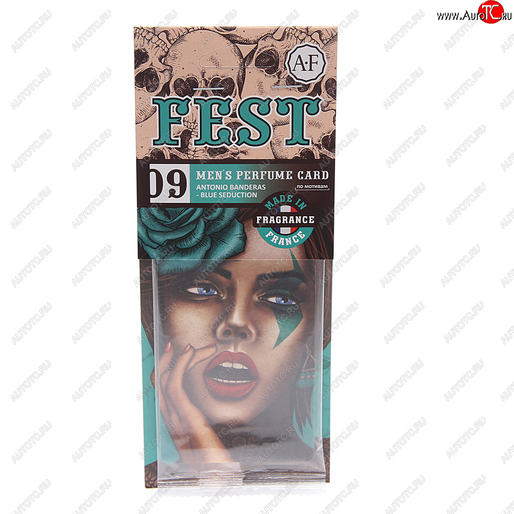 113 р. Ароматизатор подвесной пластина (Antonio Banderas-Blue seduction) Fest AURA FRESH AURA FRESH 23432  с доставкой в г. Вологда