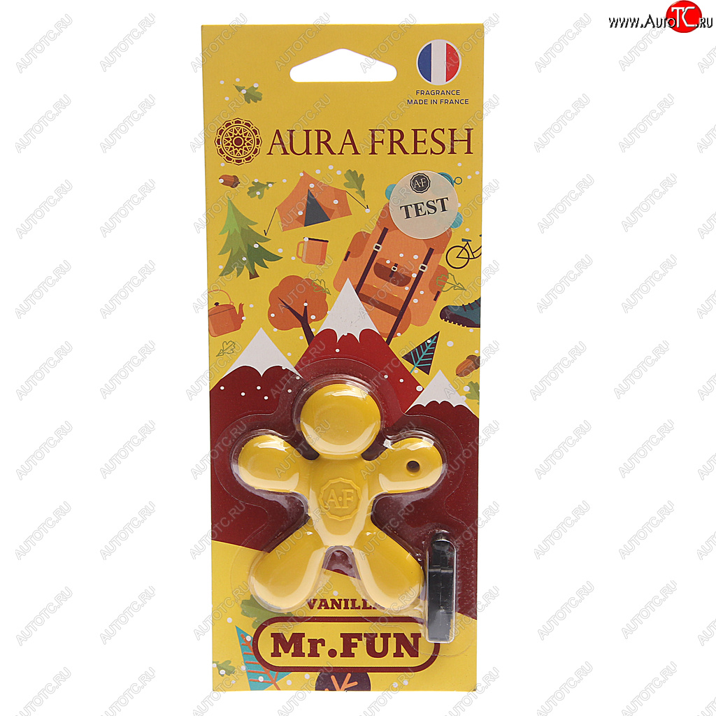 208 р. Ароматизатор на дефлектор полимерный (vanilla) 23г Mr.Fun AURA FRESH AURA FRESH 23180  с доставкой в г. Вологда