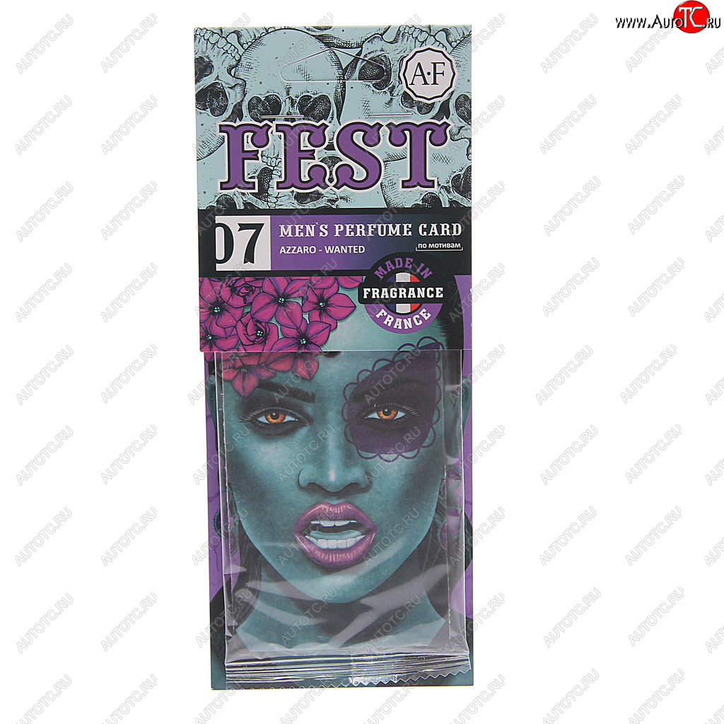 113 р. Ароматизатор подвесной пластина (Azzaro-Wanted) Fest AURA FRESH AURA FRESH 23428  с доставкой в г. Вологда