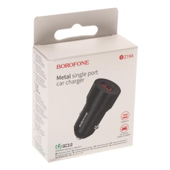 234 р. Устройство зарядное в прикуриватель 1USB 12V BOROFONE BOROFONE bz19a black  с доставкой в г. Вологда. Увеличить фотографию 4