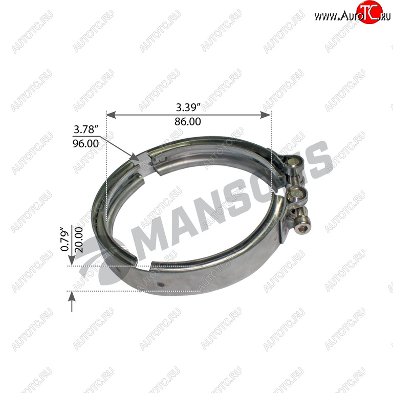 329 р. Хомут SCANIA 4 series патрубка интеркулера MANSONS MANSONS 100.665  с доставкой в г. Вологда