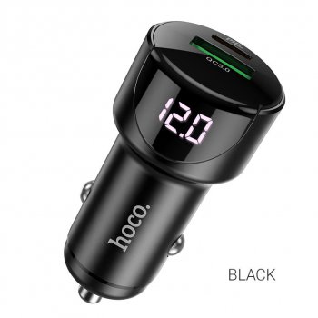 649 р. Устройство зарядное в прикуриватель 1USB + 1 Type C 12V черное HOCO HOCO z42 black  с доставкой в г. Вологда. Увеличить фотографию 2
