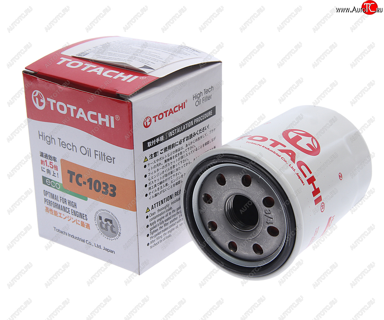 319 р. Фильтр масляный GEELY Atlas,Emgrand TOYOTA Avensis (03-),Corolla (02-) TOTACHI TOTACHI tc-1033  с доставкой в г. Вологда