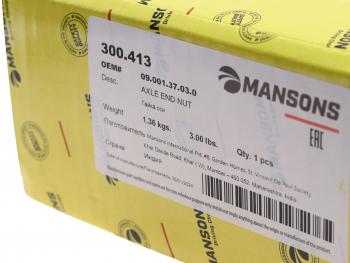 6 949 р. Болт ступицы BPW (ECO Plus 2.8-9т) М32х2 с зубчатой шайбой MANSONS MANSONS 300.413  с доставкой в г. Вологда. Увеличить фотографию 4