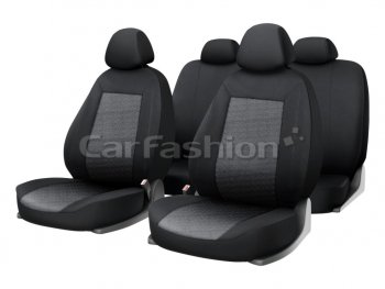 Универсальные чехлы сидений (майка, 11 предм., полиэстер) Jacquard CARFASHION Toyota Vista седан (1994-1998) (черно-серые )