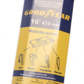 859 р. Щетка стеклоочистителя 410мм бескаркасная Multiclip Frameless GOODYEAR GOODYEAR gy000416  с доставкой в г. Вологда. Увеличить фотографию 4
