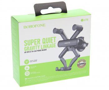 349 р. Держатель телефона на дефлектор черный BOROFONE BOROFONE bh78  с доставкой в г. Вологда. Увеличить фотографию 3