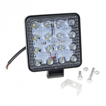 369 р. Фара рабочего света 105х105мм 10-30V 48LED MISTAR MISTAR mis-48w  с доставкой в г. Вологда. Увеличить фотографию 2