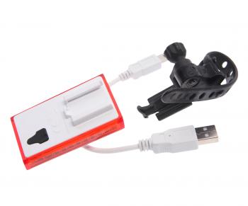 619 р. Фонарь велосипедный задний USB кабель с аккумулятором 300mAh NO NAME xc-142  с доставкой в г. Вологда. Увеличить фотографию 2